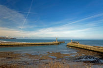 Whitby Piers from Tate Hill by Rod Johnson