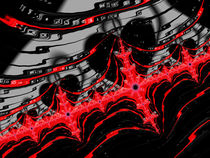 Fraktal in rot und schwarz von Matthias Hauser