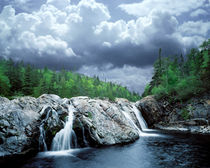 Falls at the Aguasabon River Mouth von Randall Nyhof