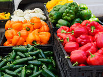 Freshly Picked Peppers by Louise Heusinkveld