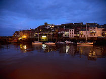 Whitby Lower Harbour at Night von Louise Heusinkveld