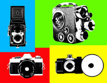4 different cameras popart von Les Mcluckie