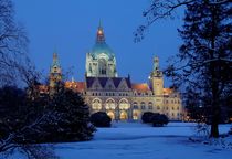Rathaus im Winter von Joachim Hasche