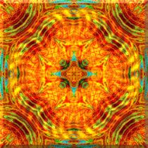 Citrus Cinnamon Mandala (Beveled) by Richard H. Jones