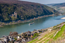 Assmannshausen mit Burg Rheinstein by Erhard Hess