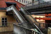 STAIRCASE OF LEOPOLD MUSEUM OF VIENNA. by Maks Erlikh