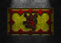 Royal Standard of Scotland Stone Texture von Brian Carson