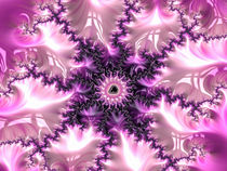 Fraktal für Mädchen rosa pink violett purpur weiß von Matthias Hauser