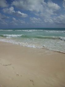 Caribbean Beach Turquoise water Mexico von Tricia Rabanal