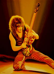 Eddie Van Halen painting by Paul Meijering
