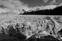 Perito Moreno Glacier, Argentina, b/w by travelfoto