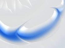 Minimalistisches Fraktal Design blau und weiß by Matthias Hauser