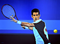 Novak Djokovic painting von Paul Meijering