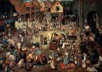 Fight between Carnival and Len by Pieter Brueghel the Elder