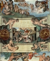 Sistine Chapel Ceiling: The Sacrifice of Noah by Buonarroti Michelangelo