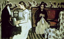 Mädchen am Klavier von Paul Cezanne