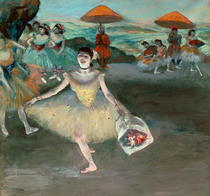 Dancer with bouquet, curtseying by Edgar Degas