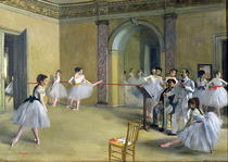 The Dance Foyer at the Opera on the rue Le Peletier von Edgar Degas