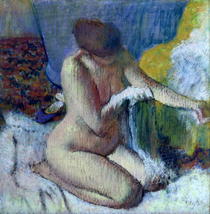 After the Bath by Edgar Degas