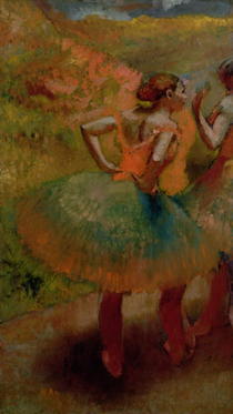 Dancers Wearing Green Skirts by Edgar Degas