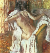 Woman drying herself, c.1888-92 (pastel)  by Edgar Degas