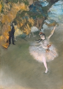 Der Star, Tänzerin auf der Bühne von Edgar Degas