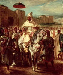 Abd Ar-Rahman, Sultan of Morocco by Ferdinand Victor Eugèn  Delacroix