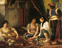 The Women of Algiers in their Apartment by Ferdinand Victor Eugèn  Delacroix