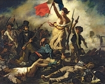 Die Freiheit führt das Volk von Ferdinand Victor Eugèn  Delacroix