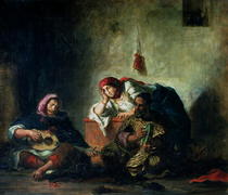 Jewish Musicians in Mogador by Ferdinand Victor Eugèn  Delacroix