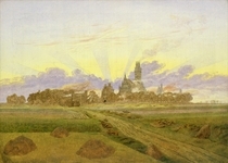 Dawn at Neubrandenburg by Caspar David Friedrich