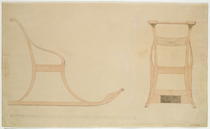 Chair for a Sleigh  by Caspar David Friedrich