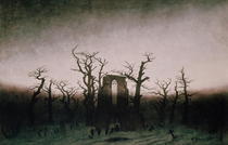 Abbey in the Oakwood by Caspar David Friedrich