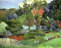 Landschaft bei Pont-Aven von Paul Gauguin