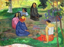 Les Parau Parau (The Gossipers), or Conversation by Paul Gauguin