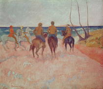 Horseman on the Beach (Hiva Hoa) by Paul Gauguin