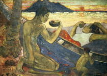 A Canoe (Tahitian Family) by Paul Gauguin