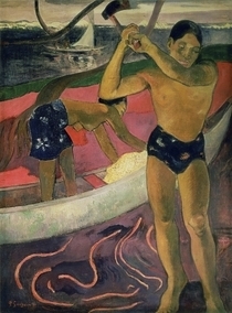 Der Mann mit der Axt von Paul Gauguin