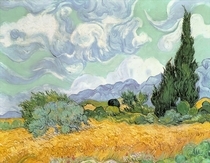 Wheatfield with Cypresses by Vincent Van Gogh