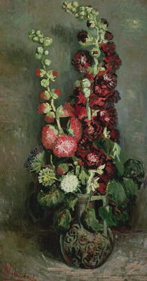Vase mit Rosenmalven von Vincent Van Gogh