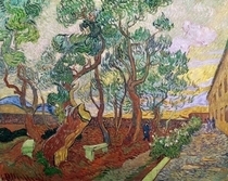 The Garden of St. Paul`s Hospital at St. Remy by Vincent Van Gogh