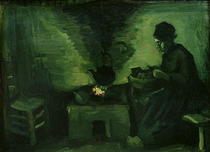 Peasant Woman by the Hearth by Vincent Van Gogh