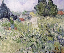 Mademoiselle Gachet in her garden at Auvers-sur-Oise by Vincent Van Gogh