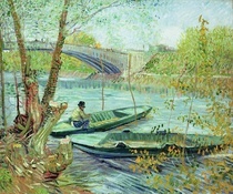 Fishing in the Spring. Pont de Clichy by Vincent Van Gogh