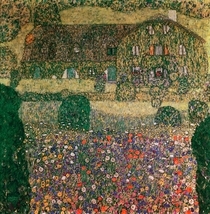 Landhaus am Attersee von Gustav Klimt