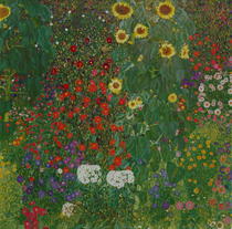 Farm Garden with Flowers (Brewery Garden at Litzlberg on the Att by Gustav Klimt