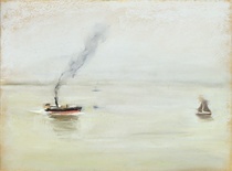 Regenstimmung auf der Elbe von Max Liebermann