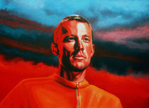 Lance Armstrong painting by Paul Meijering