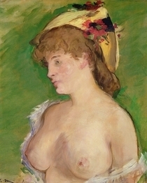 Blonde mit entblößten Brüsten von Edouard Manet