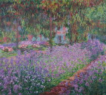 The Artist`s Garden at Giverny by Claude Monet